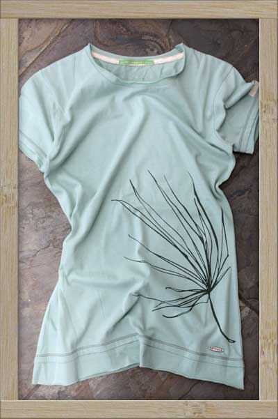 bYRNt Organics Women's Palm Frond Tee Shirt